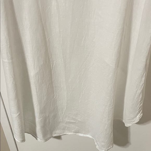 M Made in Italy White Hi Low Linen Shirt Size Medium - Picture 9 of 9